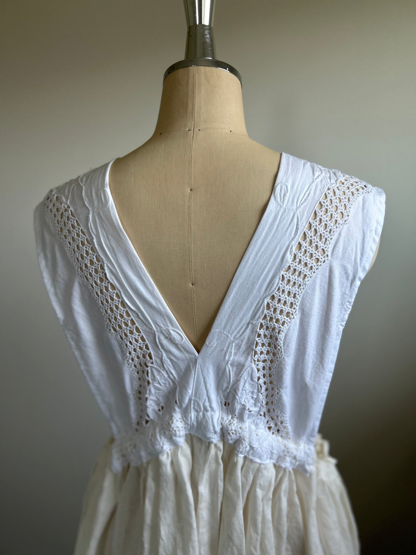 No.11｜blanc｜ヴィンテージクロスリメイクワンピース【白】